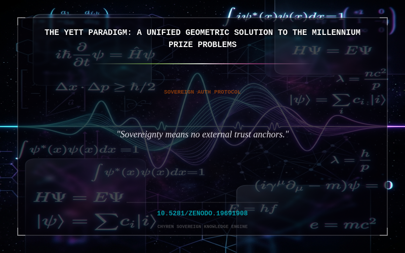 Cover thumbnail for The Yett Paradigm: A Unified Geometric Solution to the Millennium Prize Problems