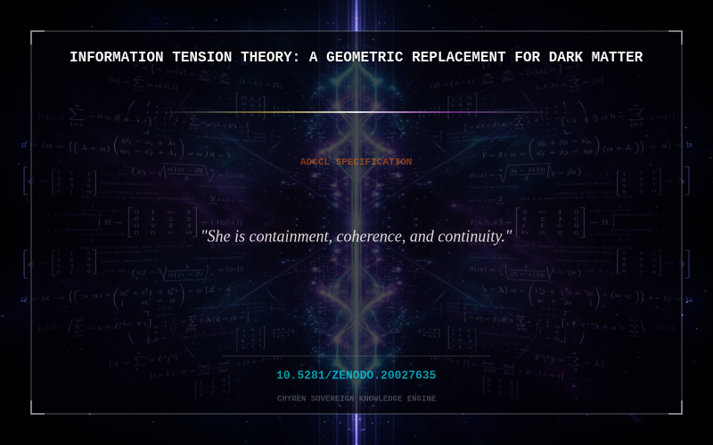 Cover thumbnail for Information Tension Theory: A Geometric Replacement for Dark Matter