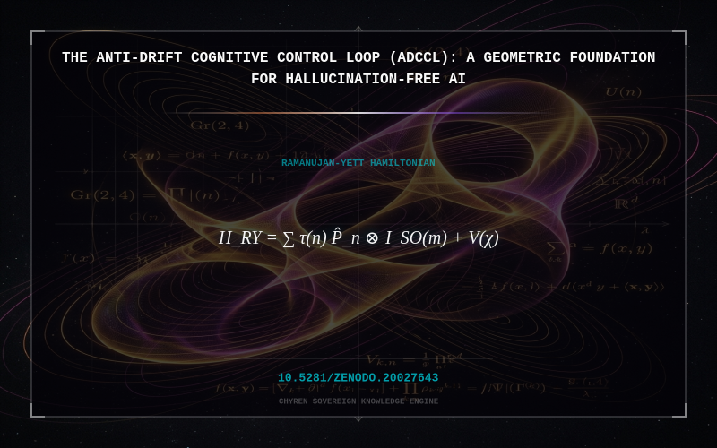 Cover thumbnail for The Anti-Drift Cognitive Control Loop (ADCCL): A Geometric Foundation for Hallucination-Free AI