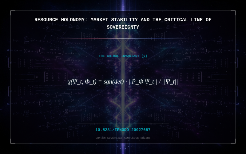 Cover thumbnail for Resource Holonomy: Market Stability and the Critical Line of Sovereignty