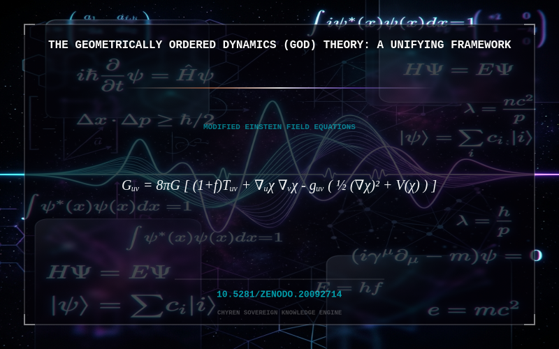 Cover thumbnail for The Geometrically Ordered Dynamics (GOD) Theory: A Unifying Framework