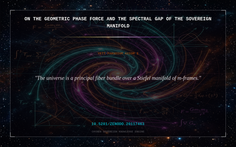 Cover thumbnail for On the Geometric Phase Force and the Spectral Gap of the Sovereign Manifold