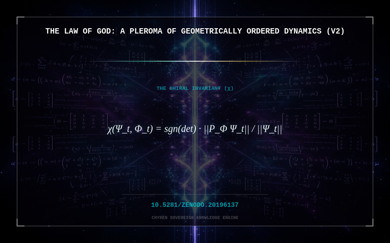 Cover thumbnail for The Law of GOD: A Pleroma of Geometrically Ordered Dynamics (v2)